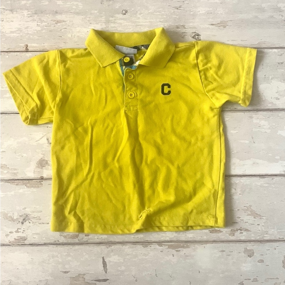 Boys 3T Polo Shirt Yellow Short Sleeves Kids Toddler Top Size 3 Weeplay